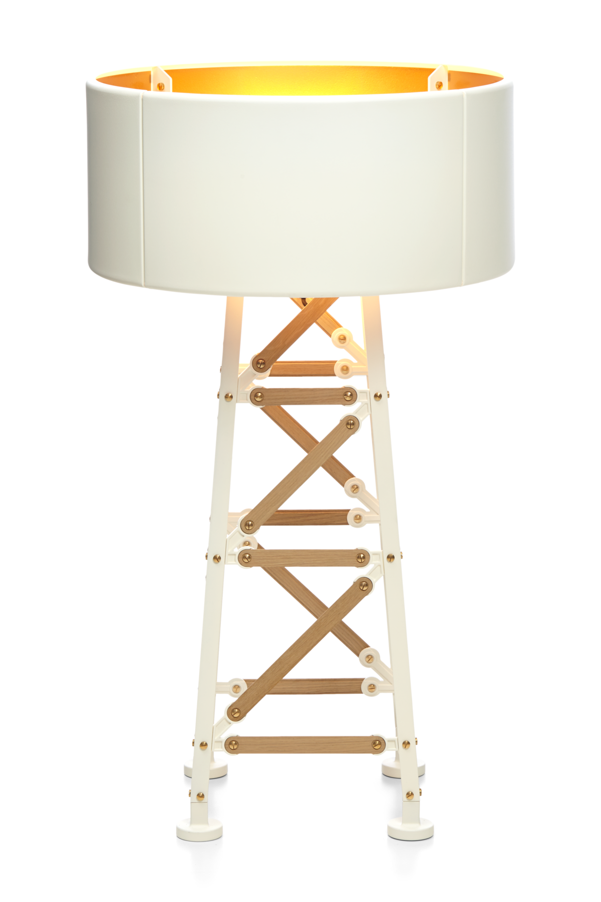 Frontview of The Moooi Construction Lamp in the small size and in the colour white.